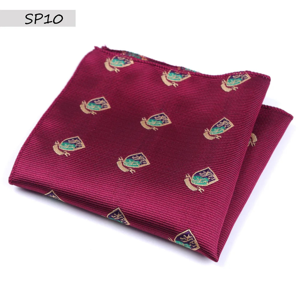Men’s Designer Pocket Square Handkerchief Set. Elegant Suit Accessories