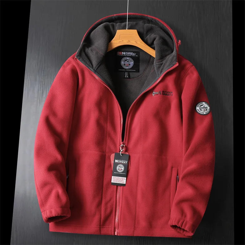 Men’s Premium Winter Fleece Hooded Wool Jacket