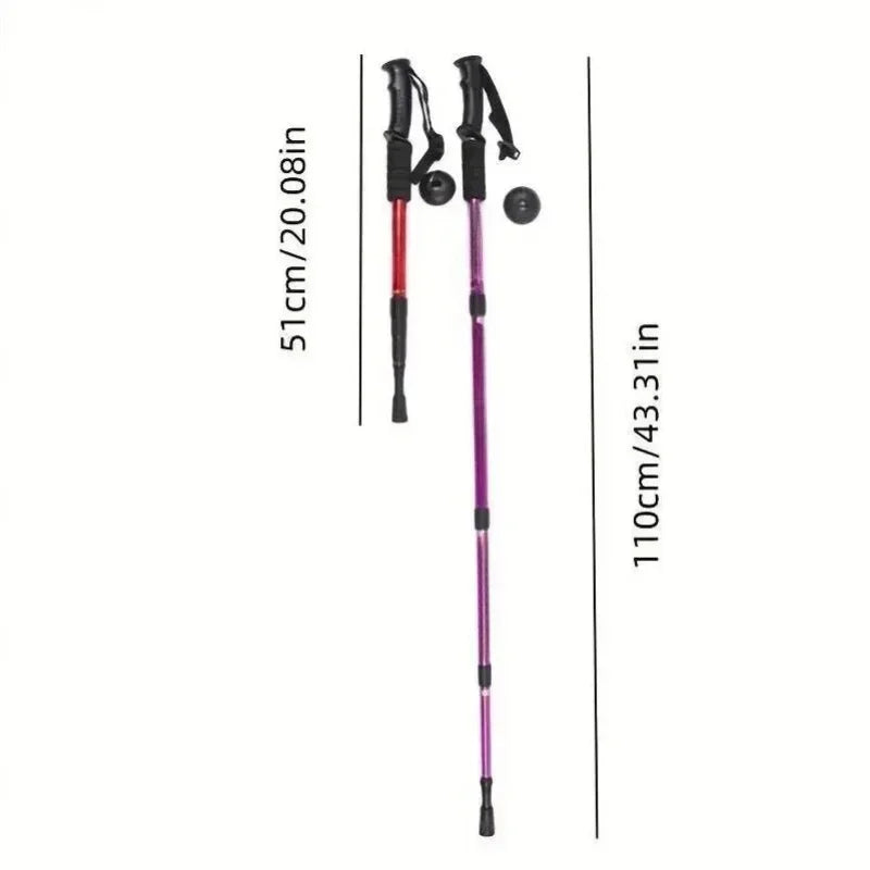 Adjustable Anti-Shock Trekking Poles – Lightweight Hiking Walking Sticks for Outdoor Adventures