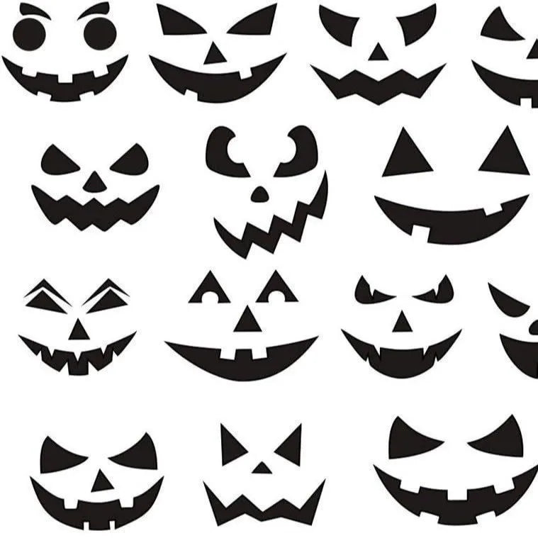 Halloween Pumpkin Window Clings – Reusable Jack-O’-Lantern Window Stickers for Home, Office & Party Decorations