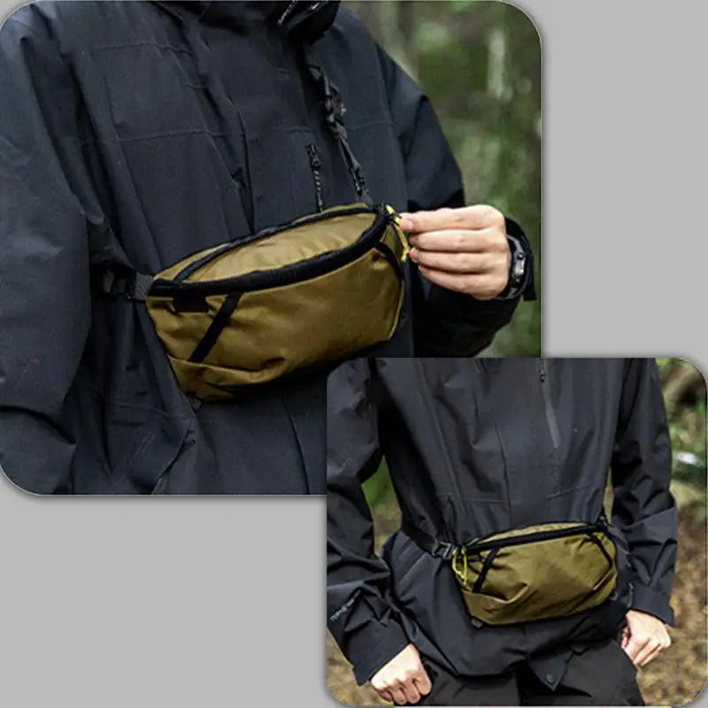 Adjustable Fishing Waist Bag with Rod Holder and Shoulder Strap