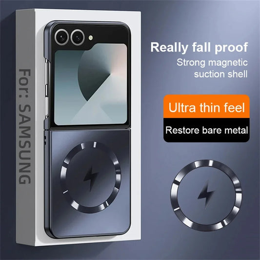 Luxury Frosted Mag Safe Case for Samsung Z Flip Series