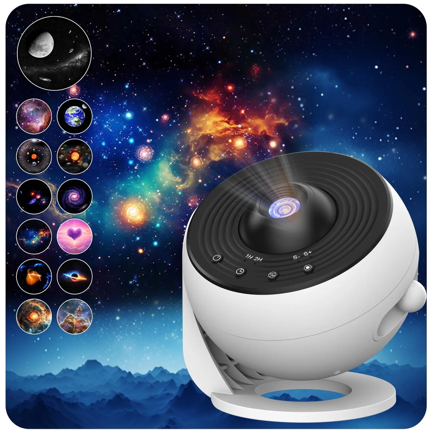 Galaxy Planetarium Star Projector – Starry Sky Night Light with Bluetooth Speaker, Remote Control & Aurora Galaxy Effects