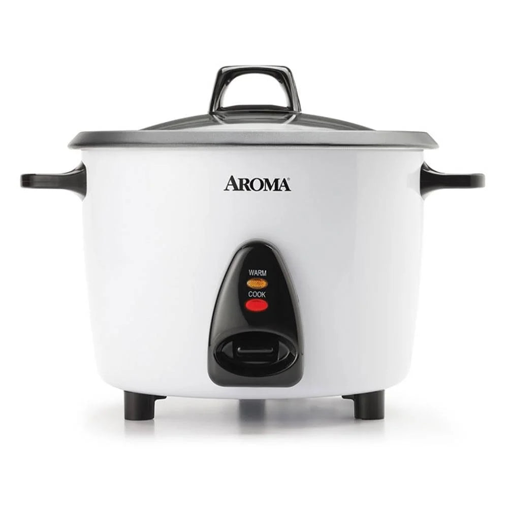 Rice Cooker Steamer With Nonstick Pot Glass Lid Easy Clean