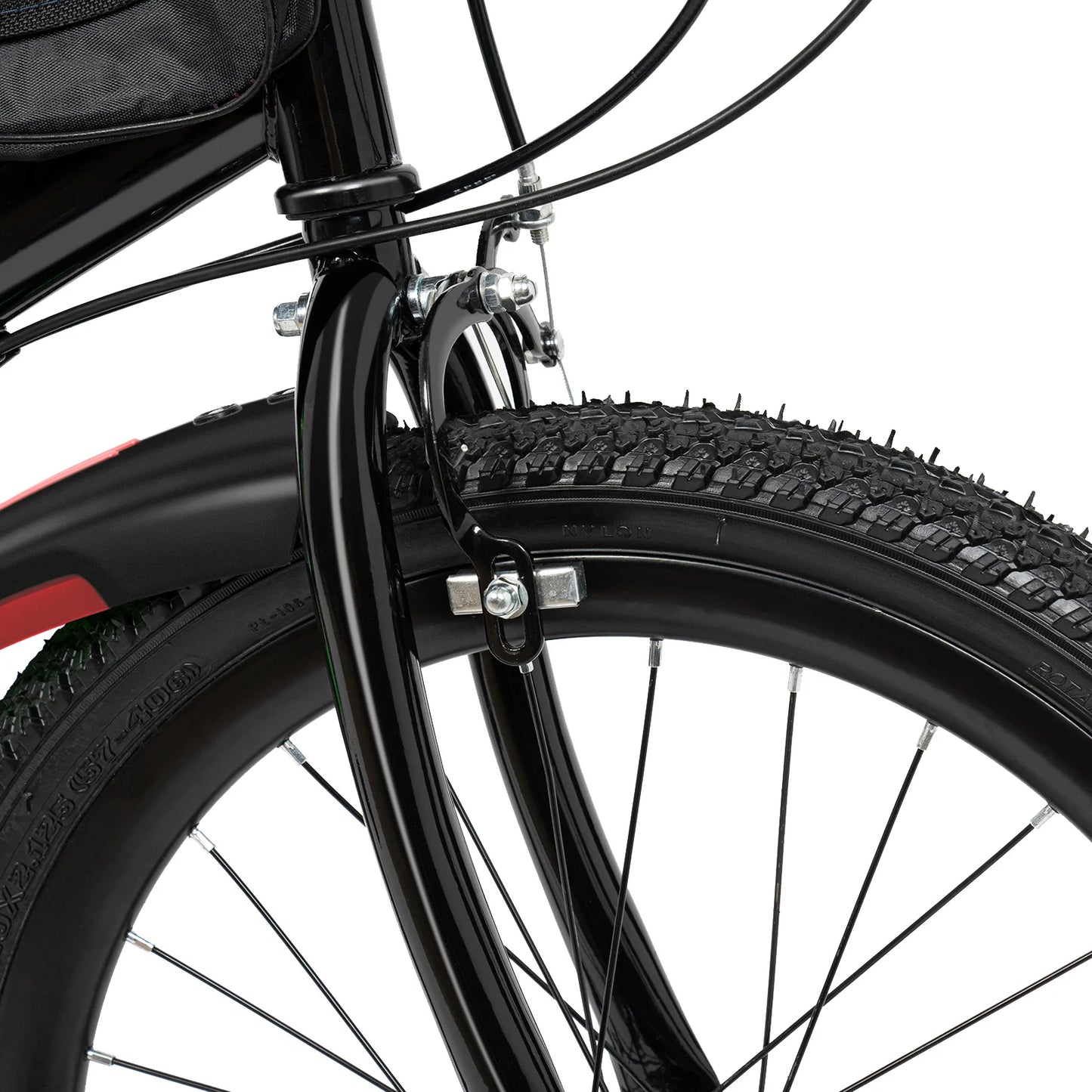 20-Inch 7-Speed Mountain Bike . Kids Bicycle with Adjustable Seat, Front Suspension & Dual Disc Brakes