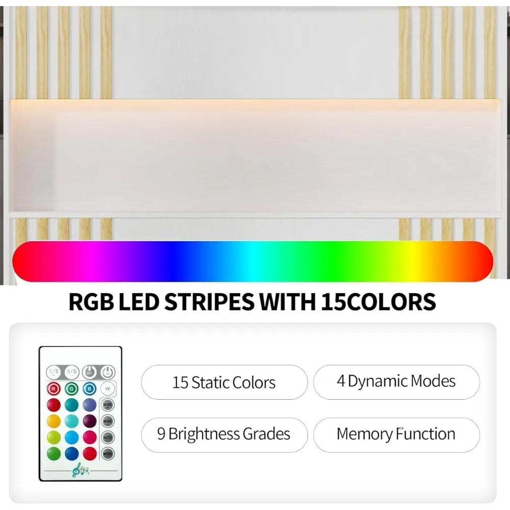 Modern Reception Desk Storage Drawers 39in LED Lighting