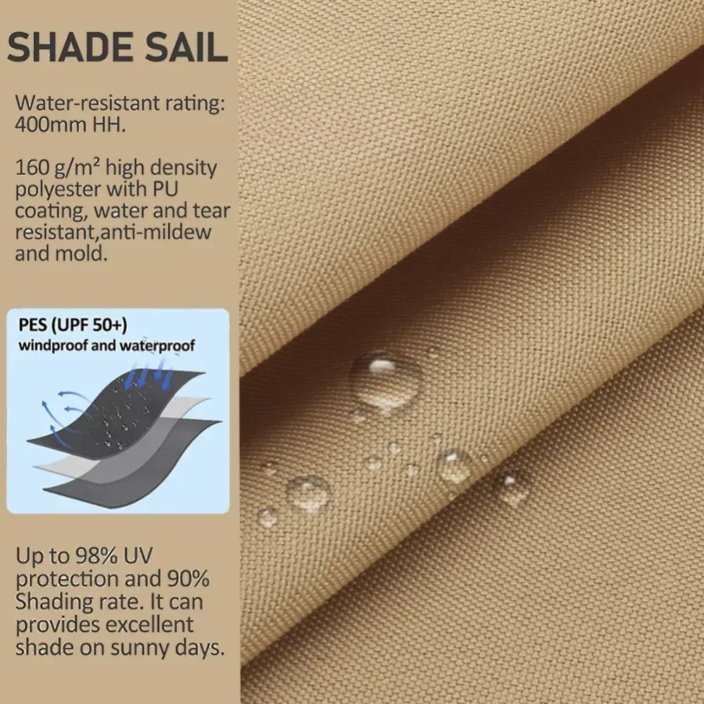Triangle Sun Shade Sail Canopy .UV Protection Outdoor Patio Shade Cover