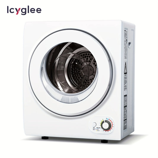 ICYGLEE 110V Portable Electric Clothes Dryer with Stainless Steel Drum for Apartments, Dorms & RVs