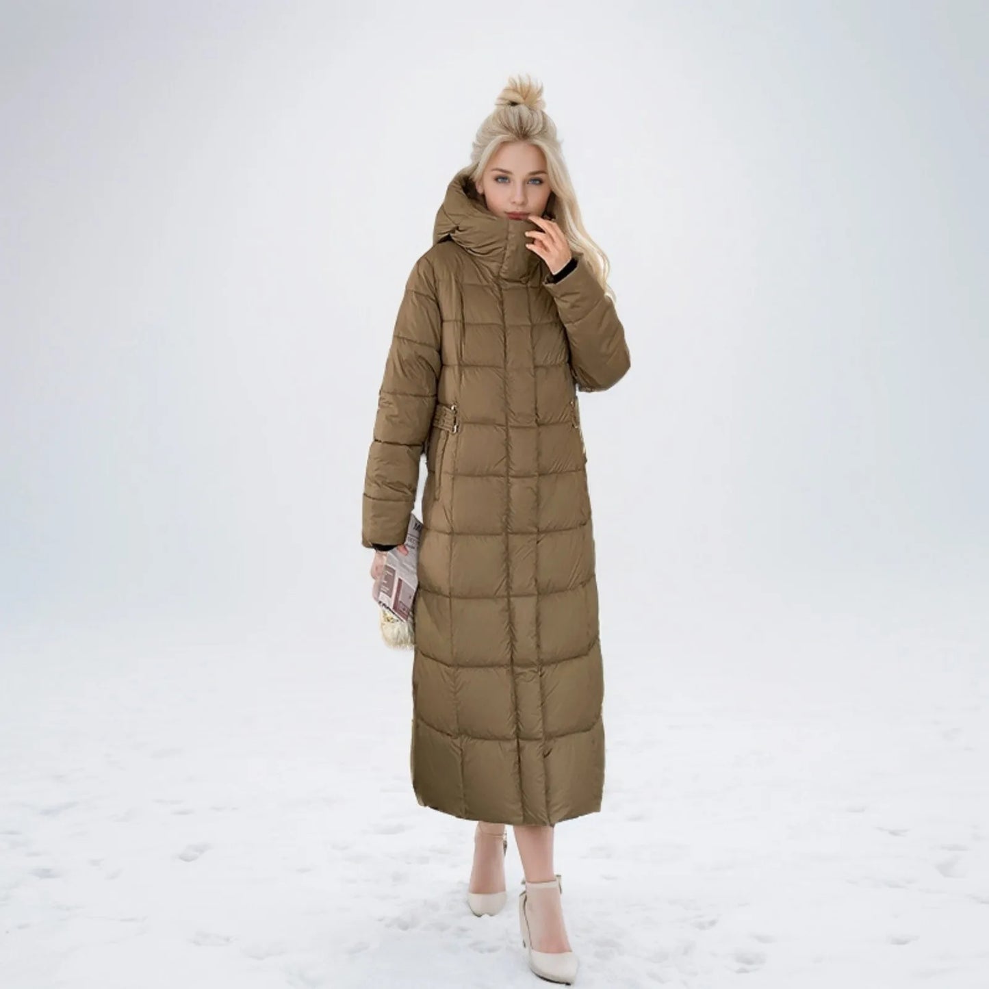 Black Winter Coat For Women Korean Oversized Hooded Parka