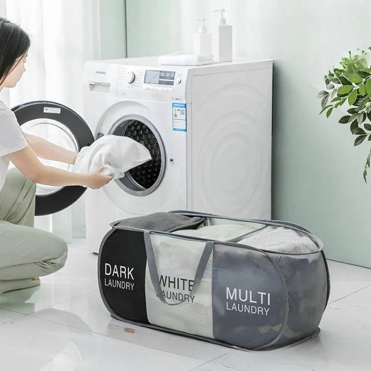 Large Foldable Laundry Sorting Hamper with Carry Handles
