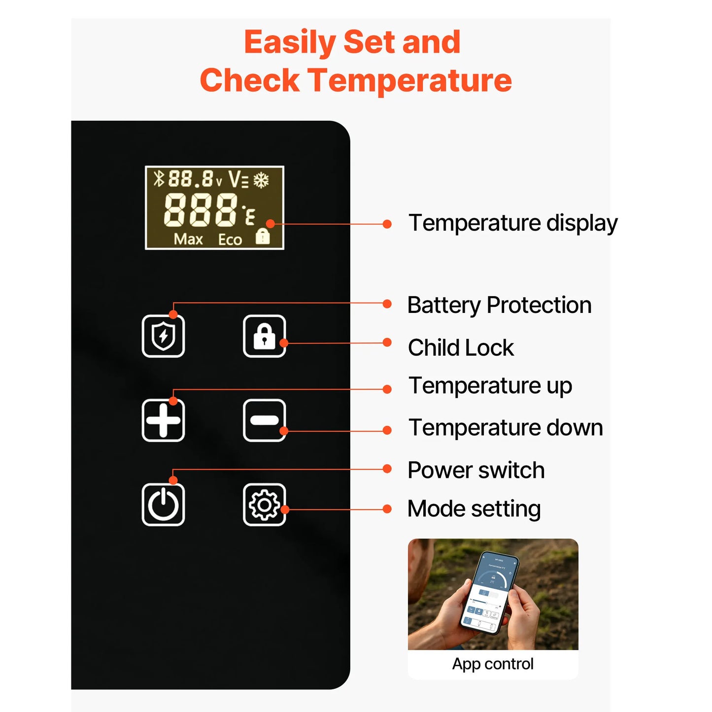 SucceBuy 15–55L Portable Electric Cooler. Compressor Refrigerator Freezer for Car, RV, Camping, Travel, Truck & Outdoor Adventures