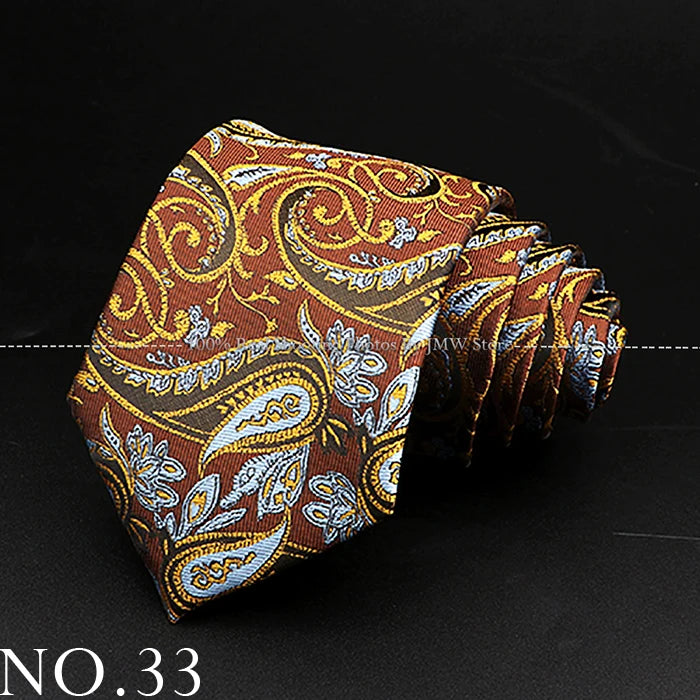 Luxury Paisley Men’s Business Necktie . Wedding & Formal Tie