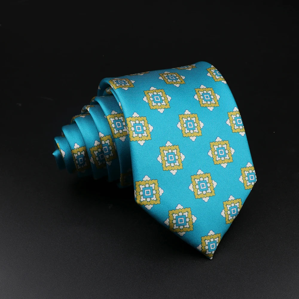 51 Styles Men's Silk Ties Jacquard Striped Plaid Floral Necktie Accessories Daily Wear Shirt Suit Cravat Wedding Party Gift