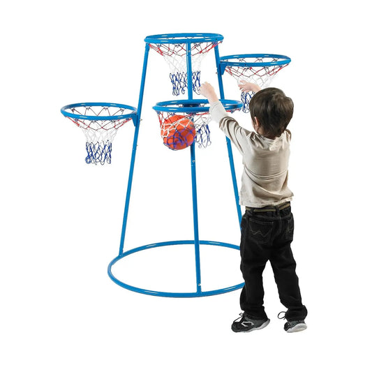 4-Hoop Basketball Set for Toddlers, Indoor/Outdoor Play, Perfect for Preschool or Playroom