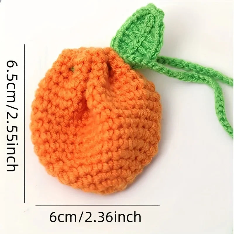 Handmade Crochet Fruit Mini Purse for Women