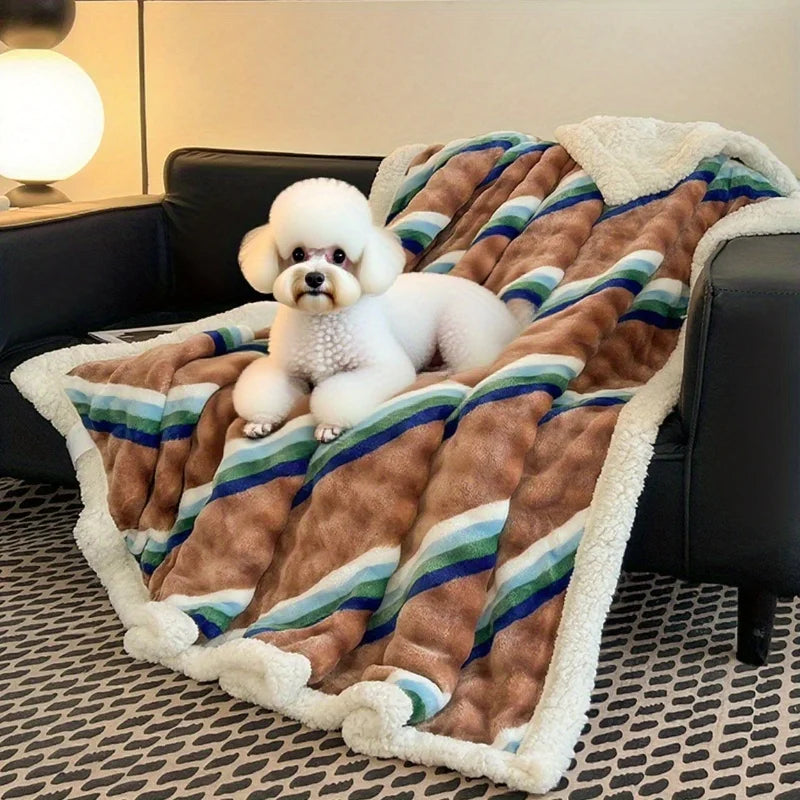 Luxury Soft Plaid Sherpa Fleece Blanket . Cozy Warm Throw for Sofa, Bed & Dorm Room