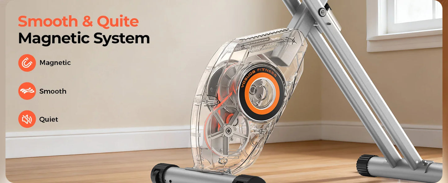 Foldable Exercise Bike for Home Cardio Workouts with Adjustable Resistance