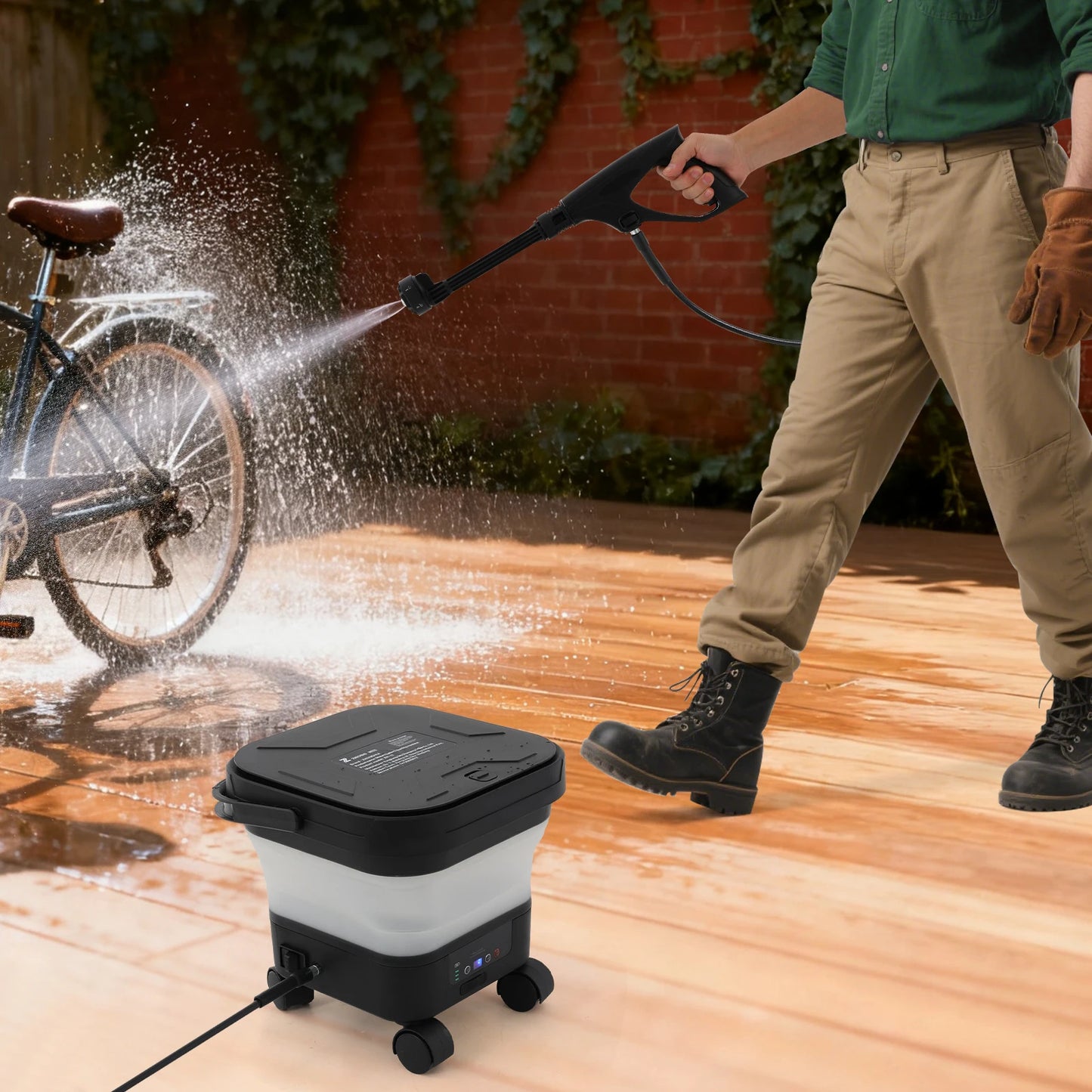 Cordless Portable Pressure Washer 23Bar Rechargeable High Pressure Cleaner for Cars, Patios & Outdoor Cleaning  Product Description