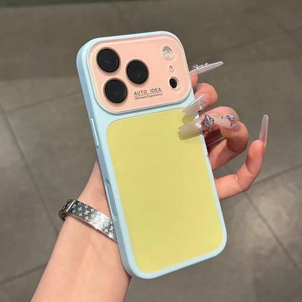 Color Block Protective Phone Case with Contrast Bumper