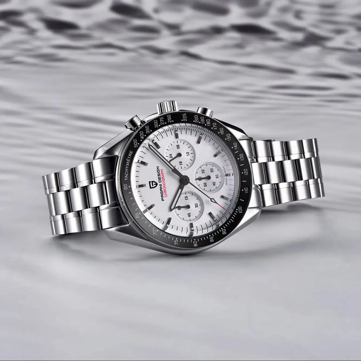 Men’s PAGANI DESIGN Watch – Stainless Steel Bracelet & Classic Round Dial