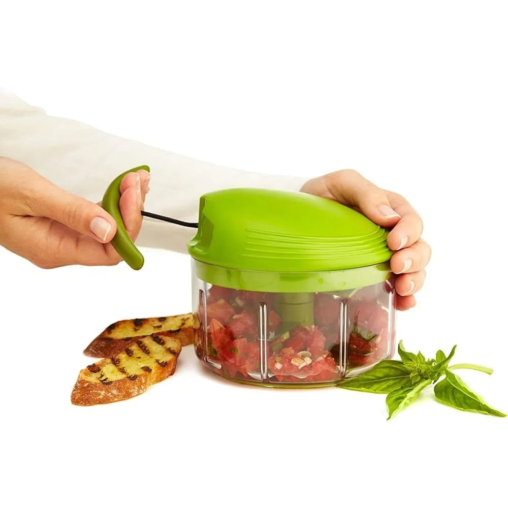 Manual Food Processor Pull Chop Chopper 2 Cup Capacity