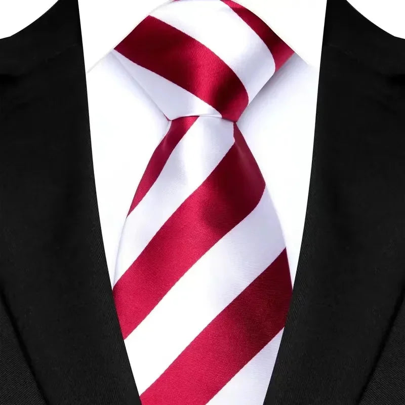 Luxury Red Paisley Men’s Tie. Classic Business and Wedding Necktie