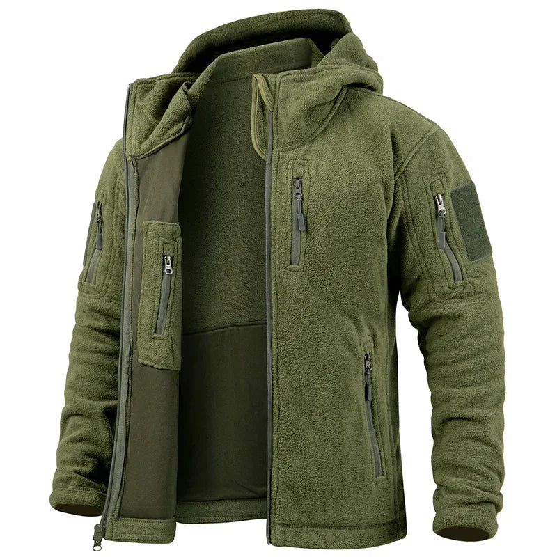 Men’s Outdoor Tactical Fleece Jacket Warm Hiking Hunting Winter Coat
