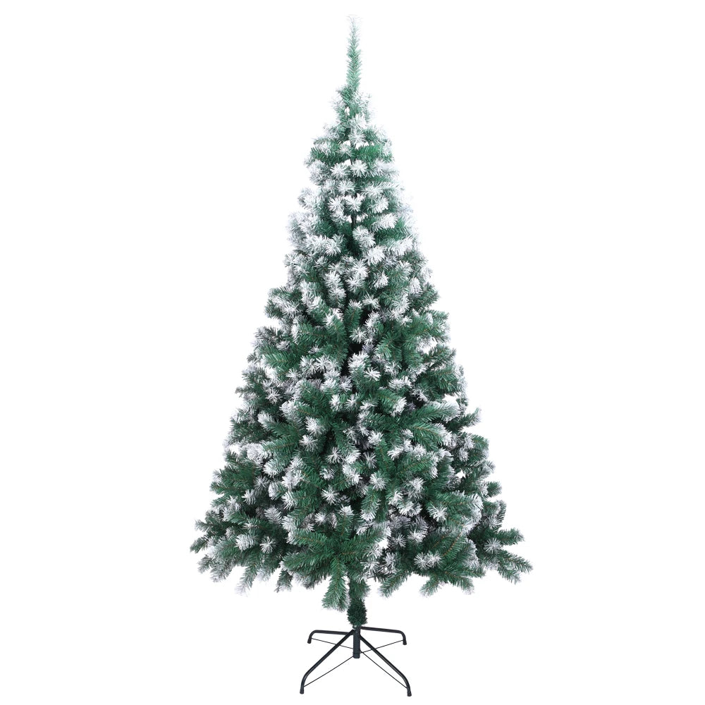 7FT Snow-Flocked Artificial Christmas Tree .870 Branches with Realistic Winter Holiday Design