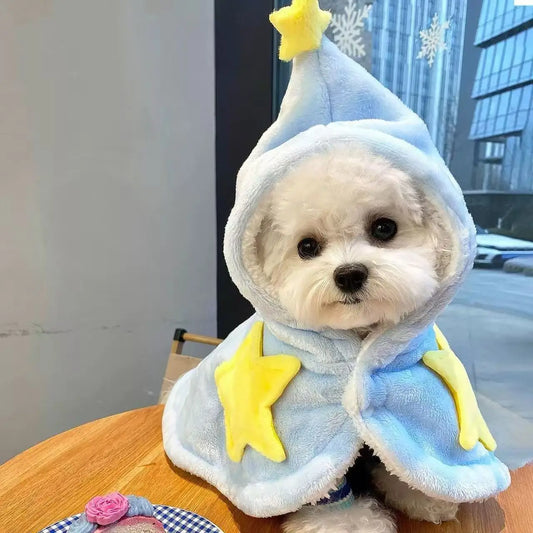 Dog and cat autumn and winter blanket cape cloak robe, warm sleep blanket for cats and pets, thickened quilt, machine washable,