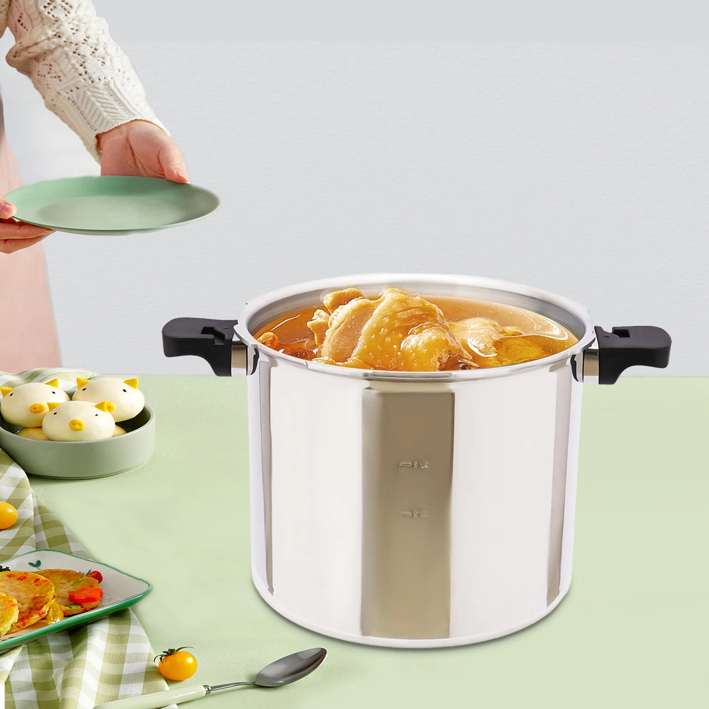 22L Heavy Duty Aluminum Pressure Cooker & Canner