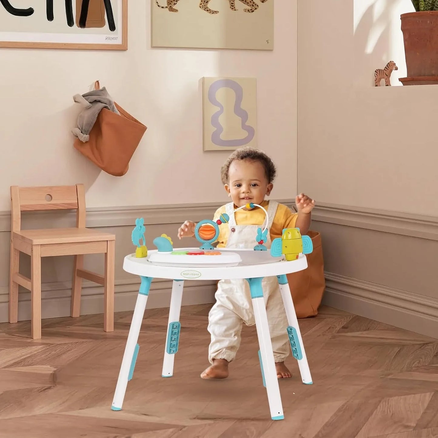 Interactive 3-in-1 Baby Activity Center, Jumper & Learning Table with 360° Rotating Seat