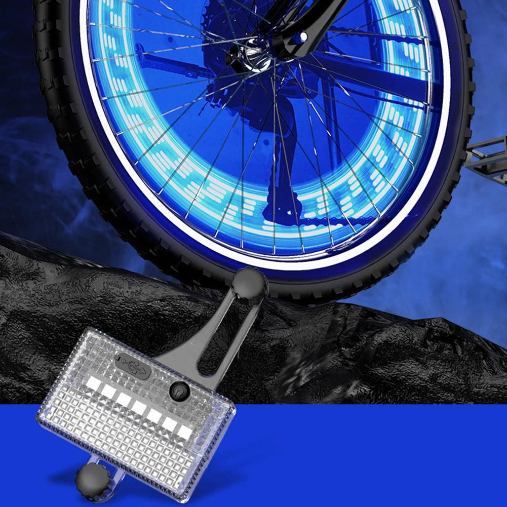 Solar LED Bicycle Spoke Light USB Rechargeable Bike Tire Safety Light Smart Sensing Cycling Tire Lights for Cycling Decoration