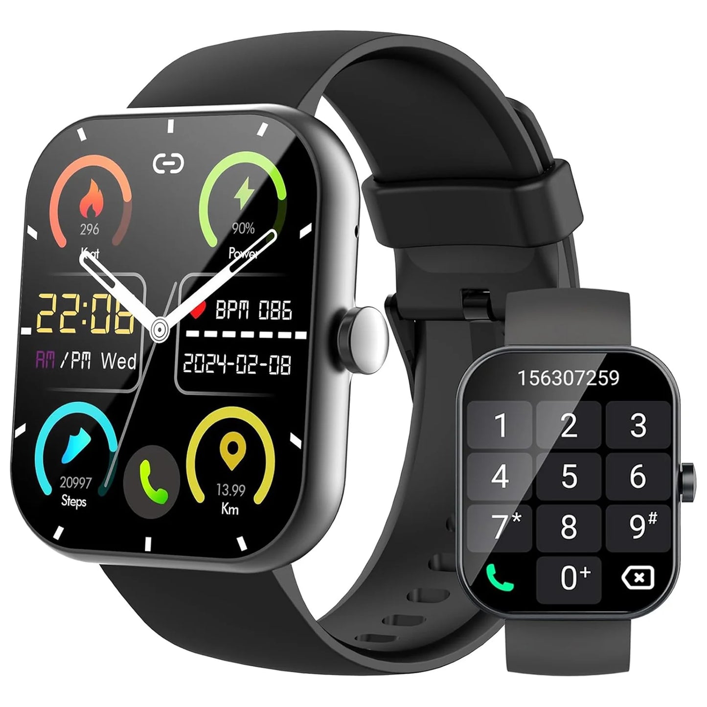 Multi-Function Smart Watch with Fitness Tracking & Bluetooth Connectivity