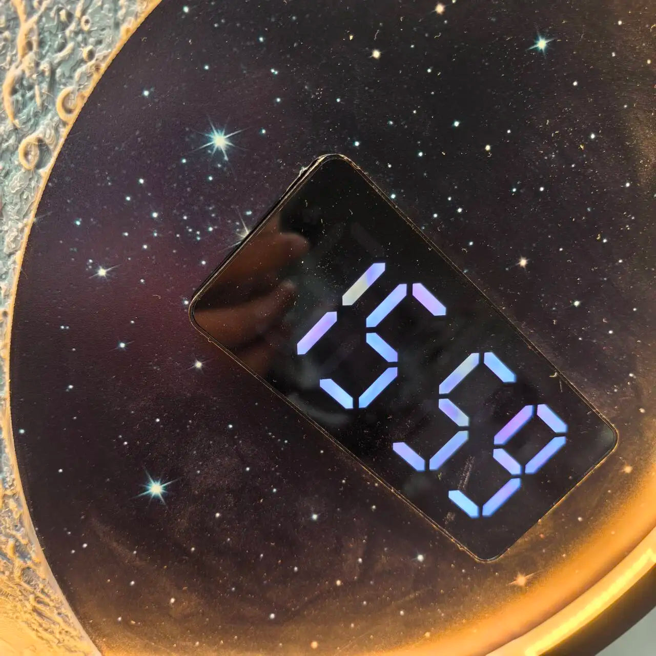Luna Glow Moon Phase LED Digital Wall Clock