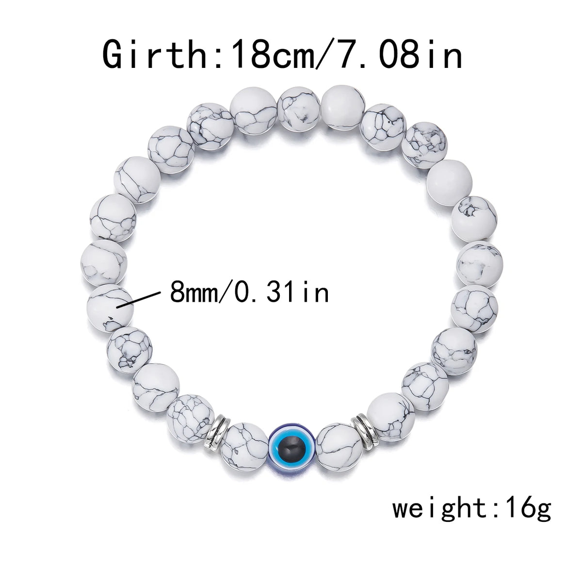 Evil Eye Beaded Bracelet  Multicolor Options