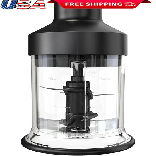 3-Cup Food Processor Power Chopper with Storage Lid Dishwasher Safe Blades Bowl and Stacked Blade Assembly Ideal Chopping
