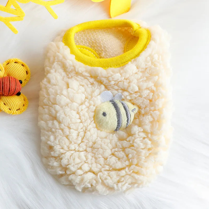 Newborn Cat Kitten Velvet Clothing Winter Warm Little Pet Sweater for Small Animals Bunny Pullovers Clothes Teacup Poodle XXXS