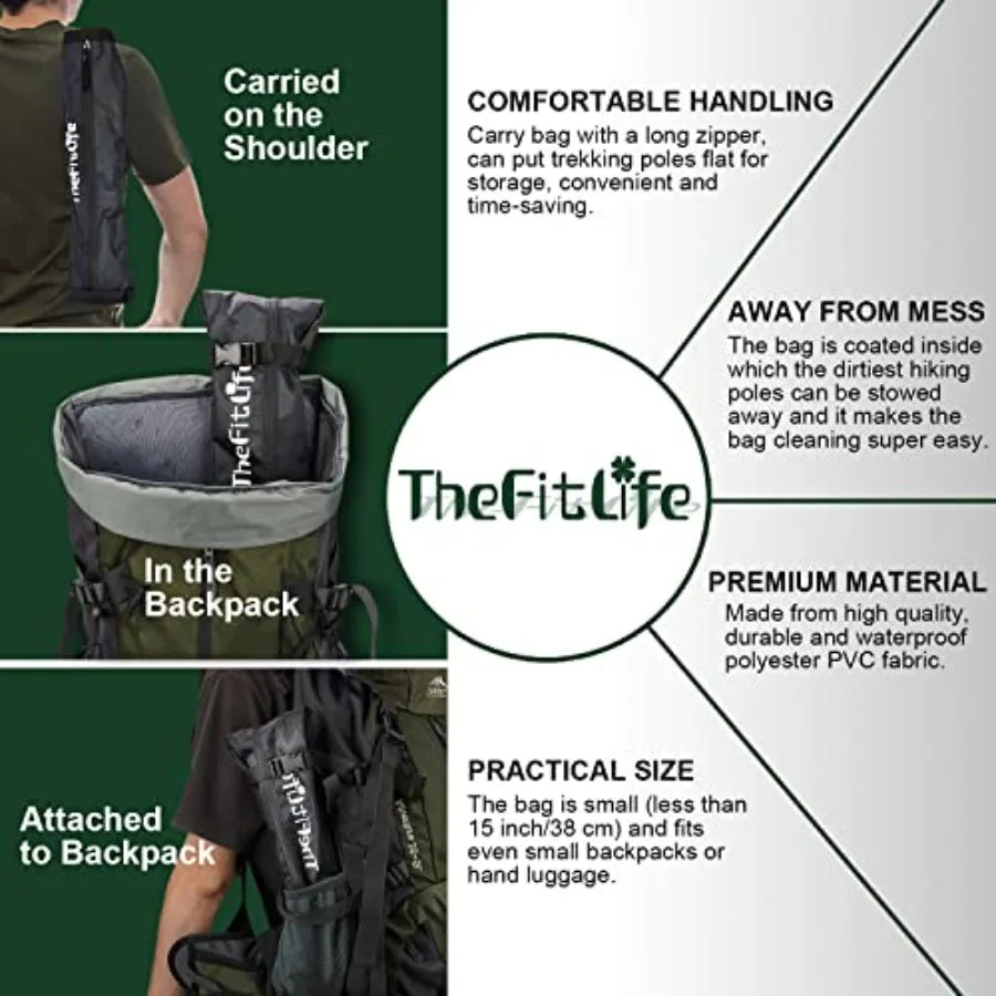 Collapsible Trekking Poles for Hiking .Lightweight Folding Walking Sticks for Men & Women