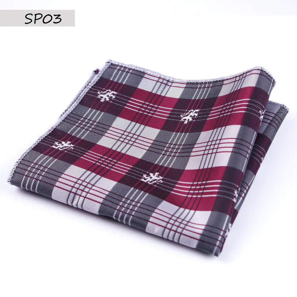 Men’s Designer Pocket Square Handkerchief Set. Elegant Suit Accessories