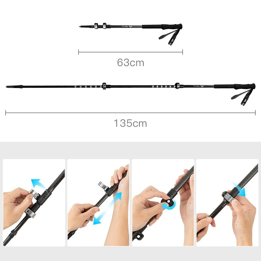 Adjustable Aluminum Trekking Poles – Lightweight Hiking Sticks for Backpacking, Camping & Trail Walking