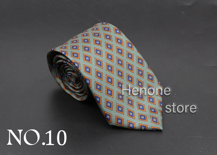 Luxury Floral & Paisley Men’s Silk Necktie .Wedding & Business Tie