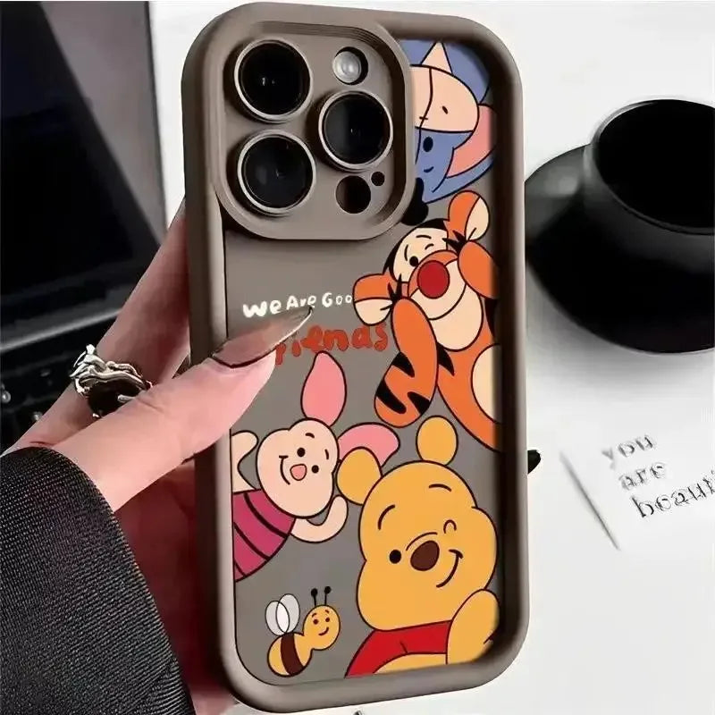 Cute Cartoon Bear Protective Phone Case for iPhone
