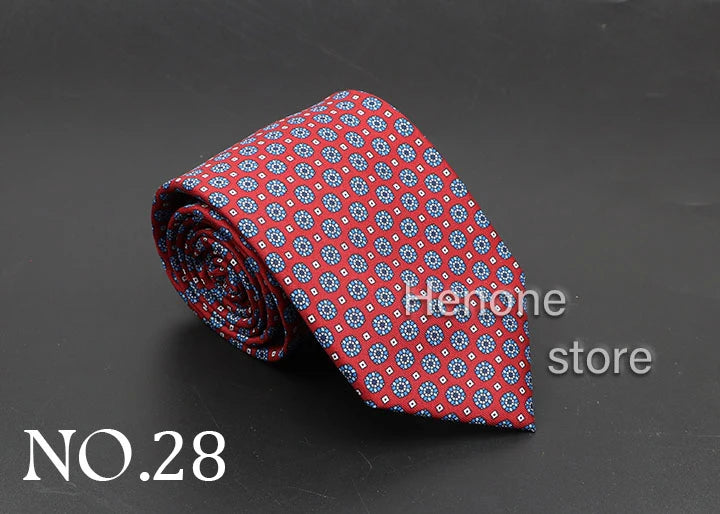 Luxury Floral & Paisley Men’s Silk Necktie .Wedding & Business Tie