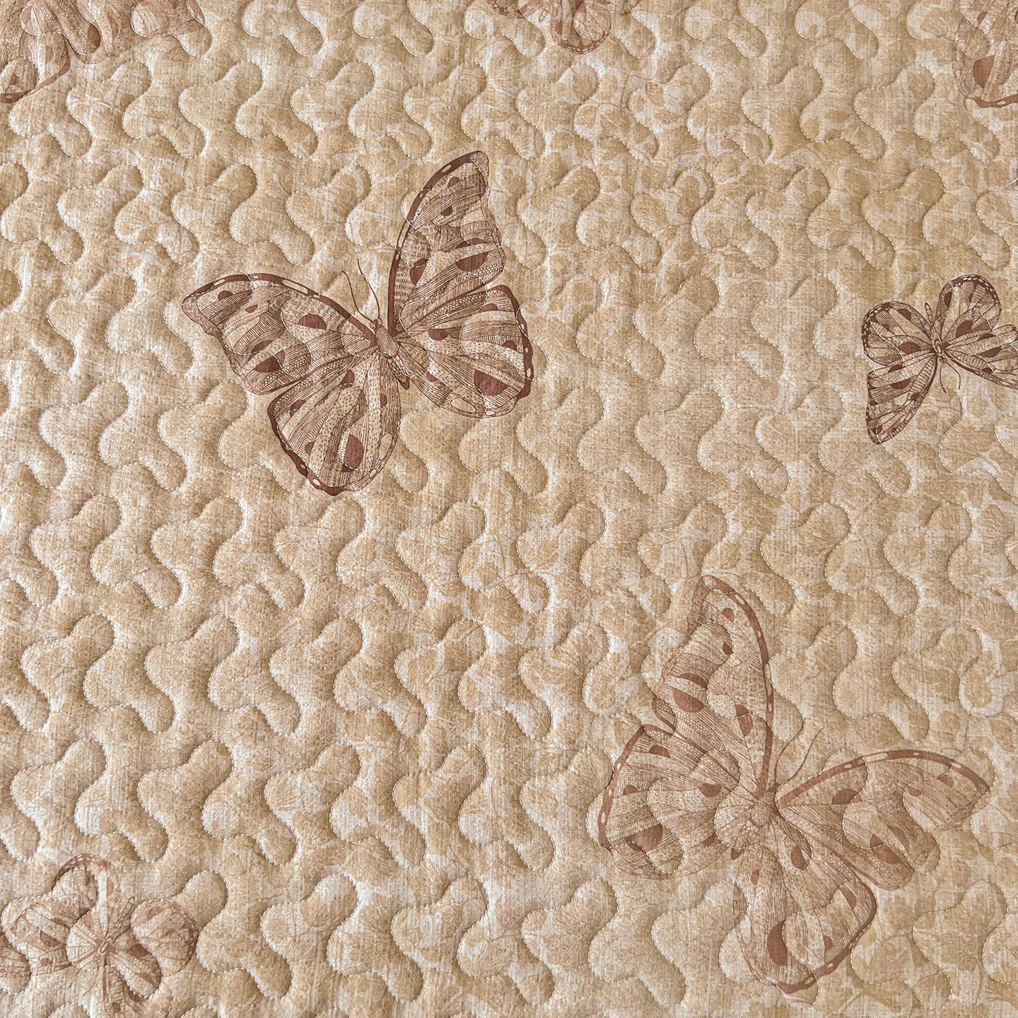 Elegant Floral Quilted Bedspread Set with Ruffle Trim