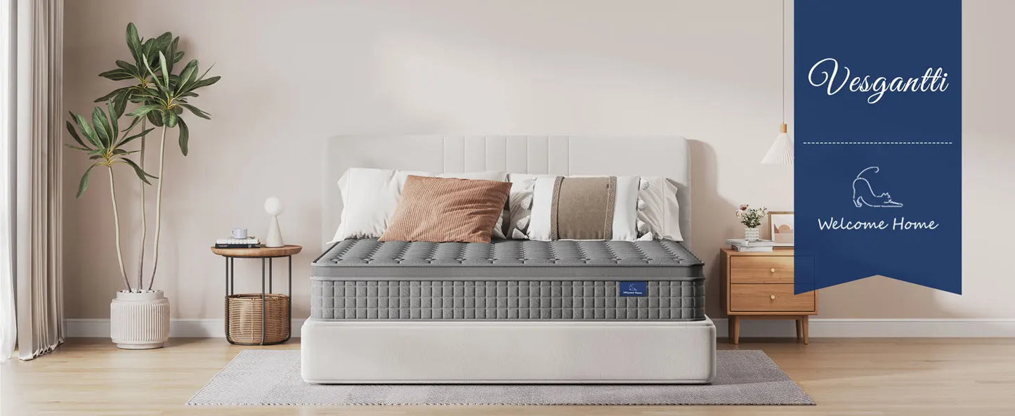 12 Inch Multilayer Hybrid Queen Mattress Multiple Sizes Styles Available Ergonomic Design with Memory Foam and Pocket Spring Med