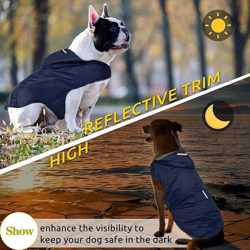 Hooded Waterproof Dog Raincoat Jacket