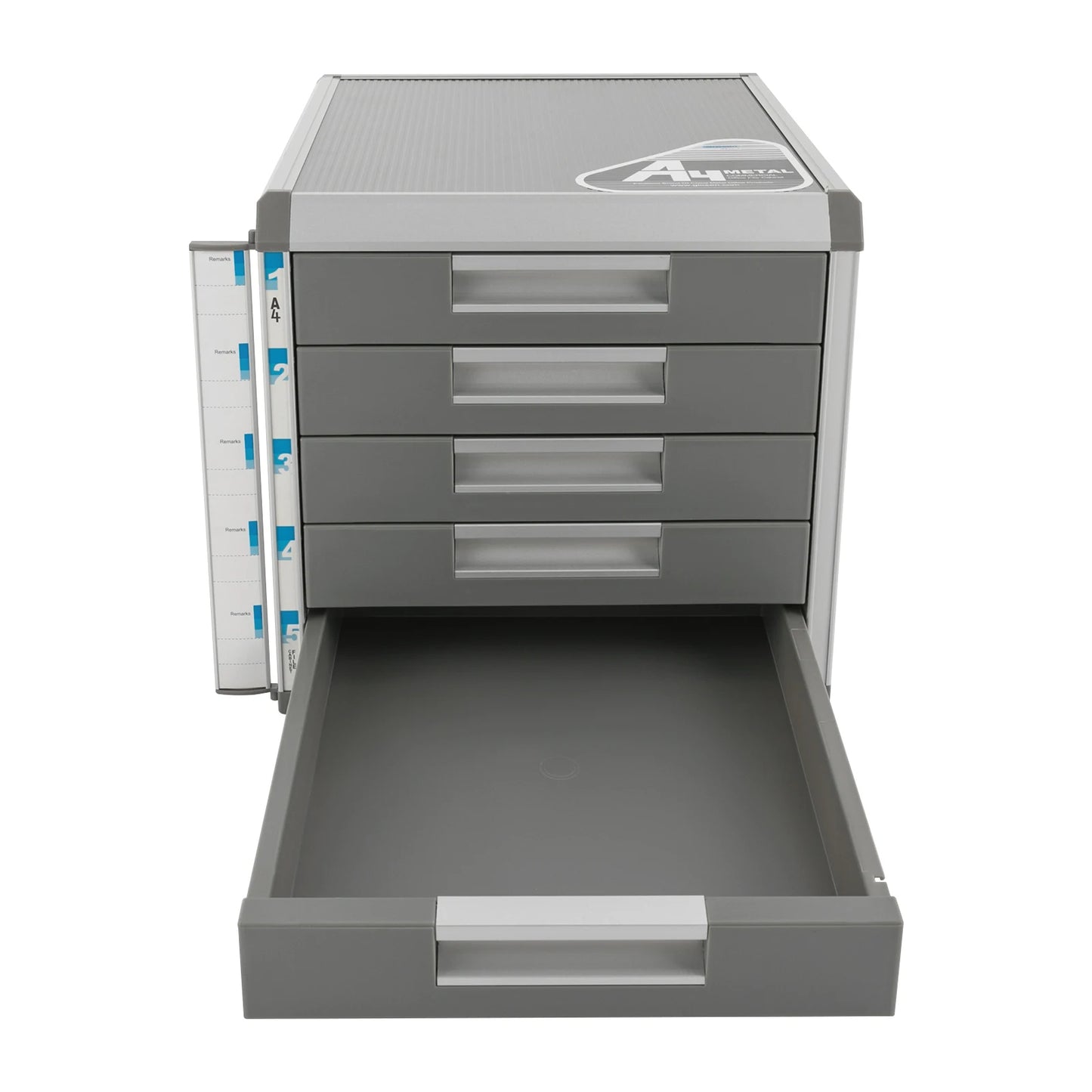 5 Drawer Locking File Organizer, A4 Document Storage Cabinet with Aluminum Alloy Frame, Secure Desktop Filing System for Home & Office  Description