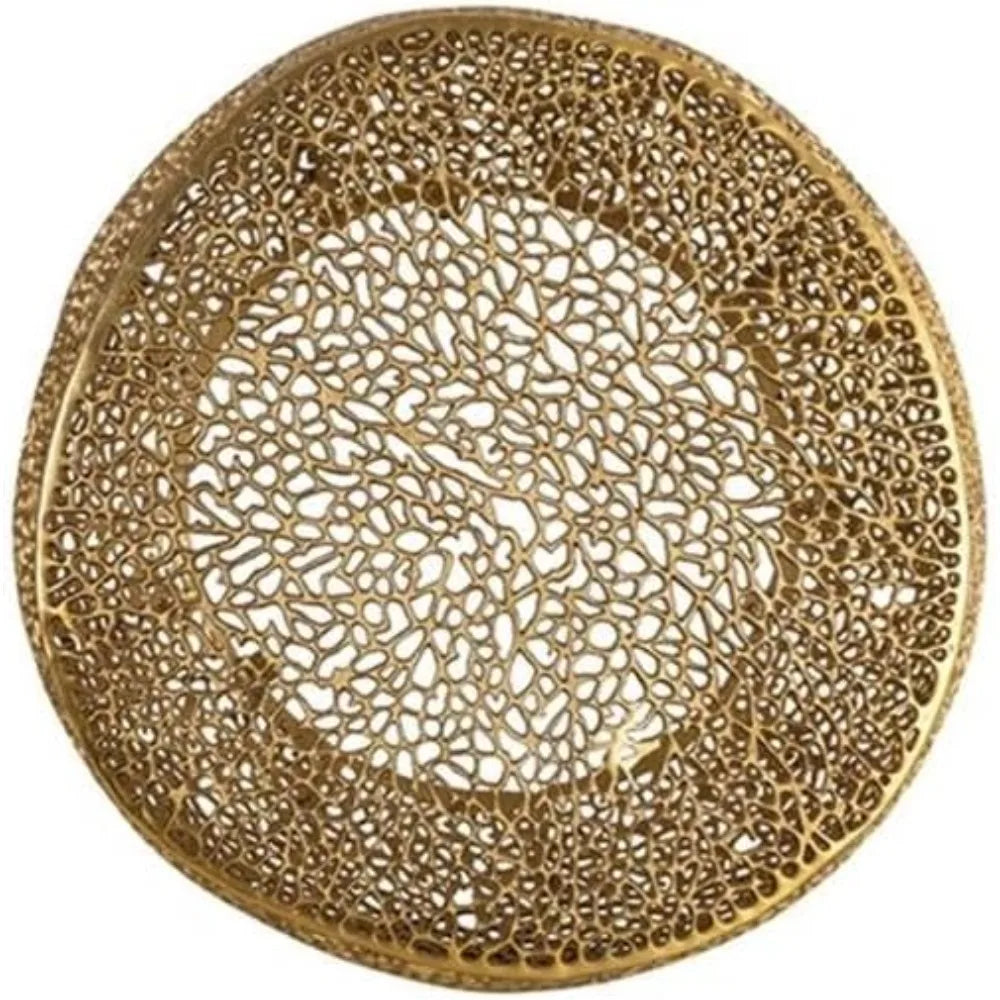 Round Coffee Table Made with Aluminum in Gold Color