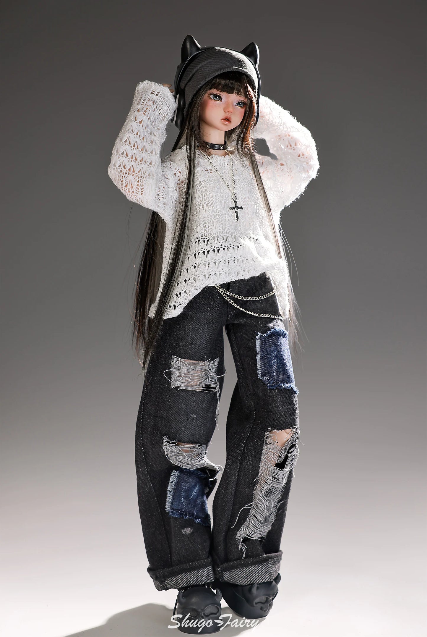 Lena F Bjd Doll 1/4 Bariy Body Lazy Pure Modern Street Daily Outfit Toys Korean Cool Music Producer Resin Shugafairy Full Set