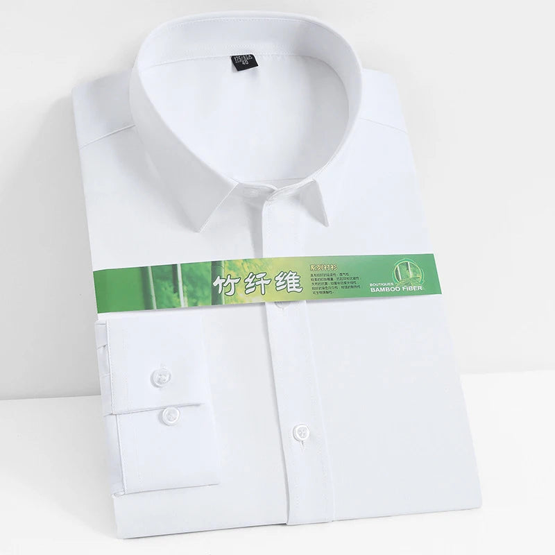 Men’s Classic Fit Long Sleeve Business Dress Shirt .Comfortable Formal Button-Up